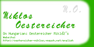 miklos oestereicher business card